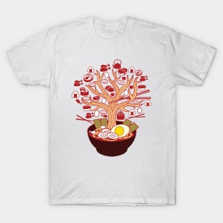 Ramen Tree Illustration T-Shirt